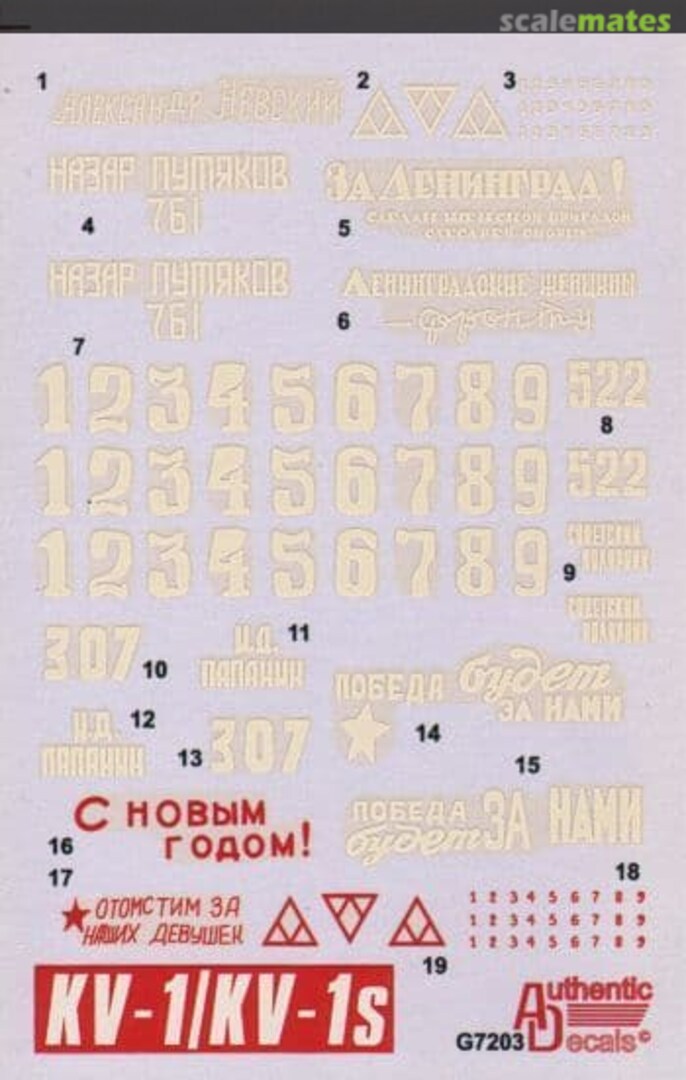 Boxart KV-1/KV-1S G7203 Authentic Decals Boxart KV-1/KV-1S G7203 Authentic Decals