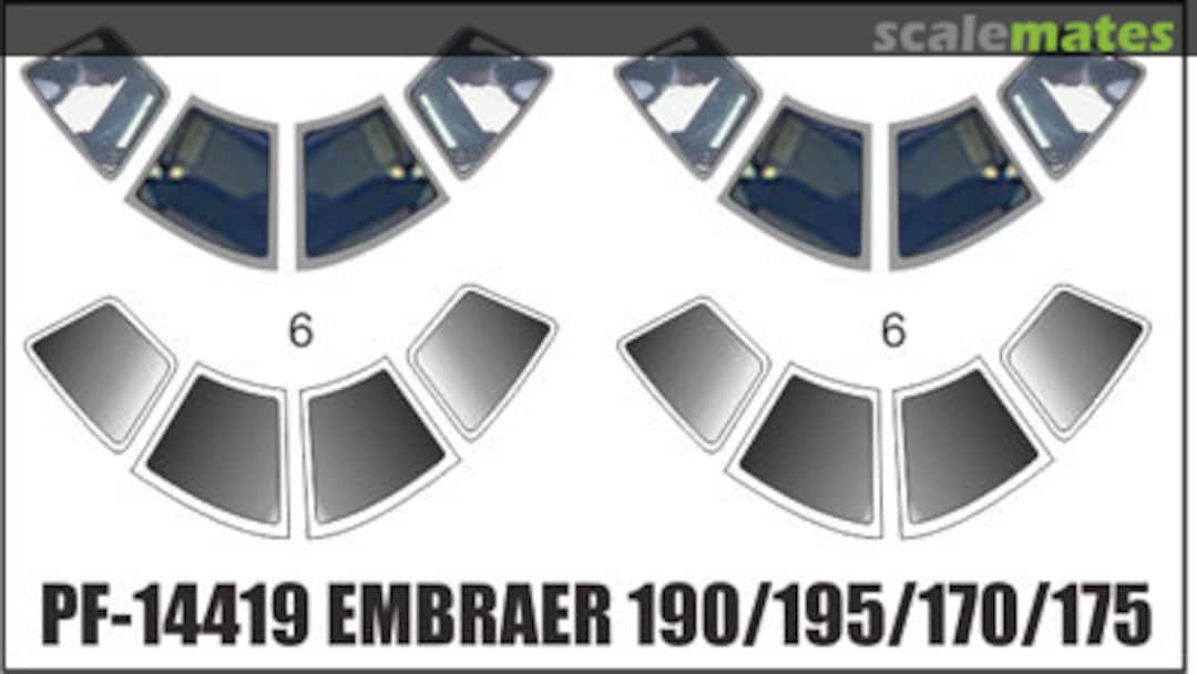 Boxart Decal glazing with photo effect on Embraer 190/195/170/175 PF-14419 Pas Decals Boxart Decal glazing with photo effect on Embraer 190/195/170/175 PF-14419 Pas Decals