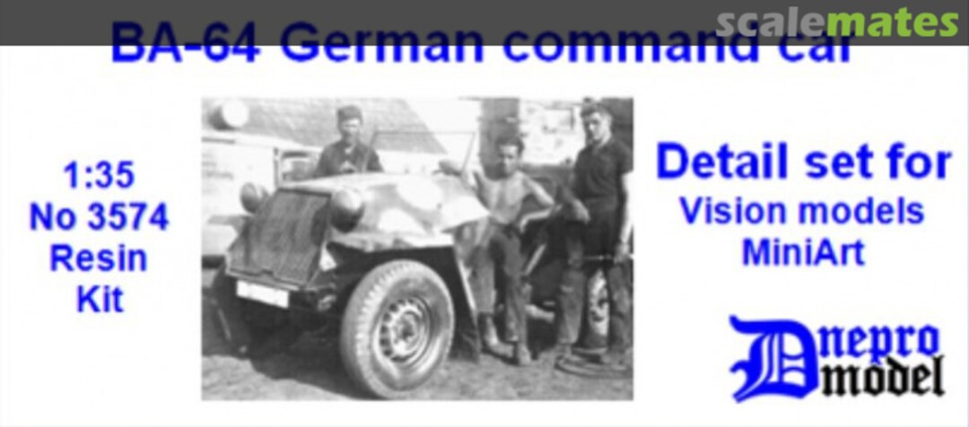 Boxart BA-64 German command car 3574 Dnepro Model Boxart BA-64 German command car 3574 Dnepro Model