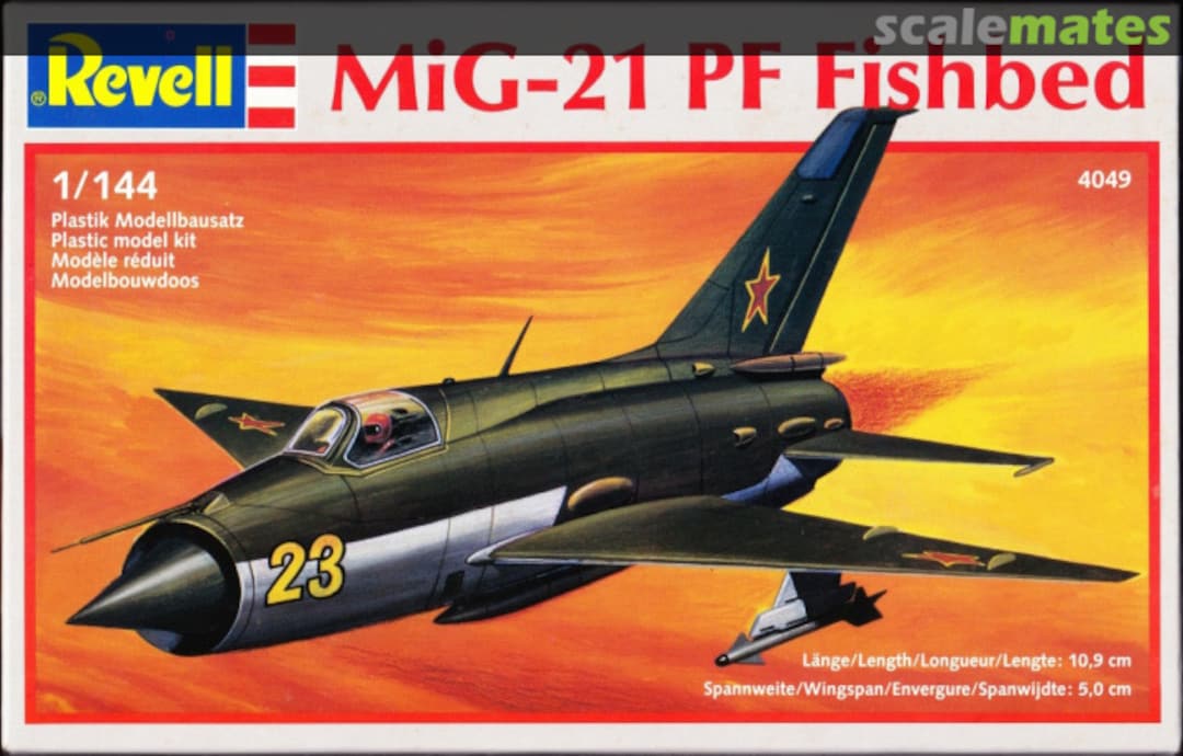 Boxart MiG-21 PF Fishbed 4049 Revell Boxart MiG-21 PF Fishbed 4049 Revell
