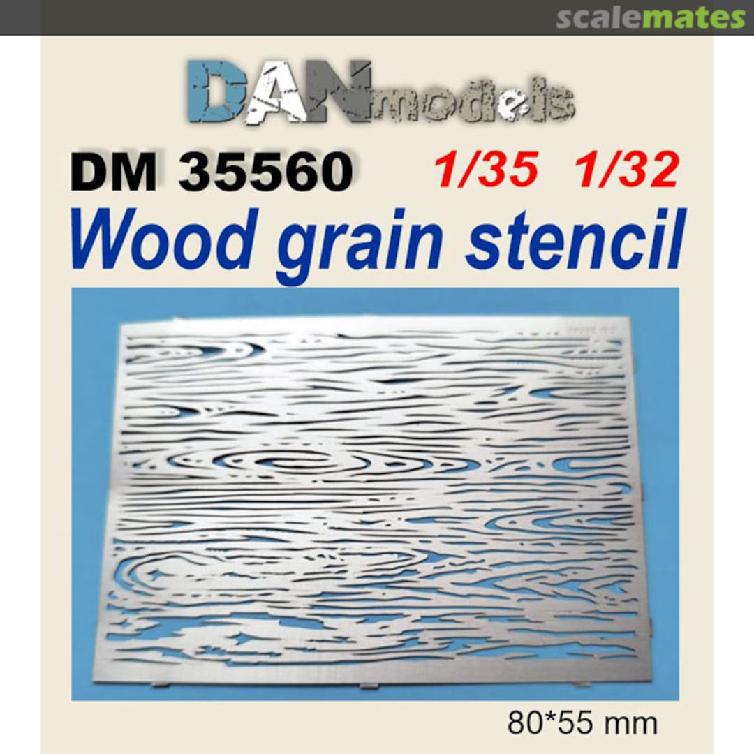 Boxart Wooden grain stencil (80х55 mm) DM35560 DANmodels Boxart Wooden grain stencil (80х55 mm) DM35560 DANmodels