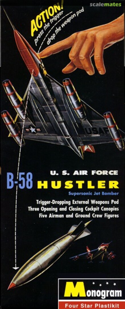 Boxart U.S. Air Force B-58 Hustler Supersonic Jet Bomber 6821 Monogram Boxart U.S. Air Force B-58 Hustler Supersonic Jet Bomber 6821 Monogram