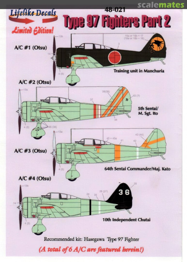 Boxart Type 97 Fighters Part 2 48-021 Lifelike Decals Boxart Type 97 Fighters Part 2 48-021 Lifelike Decals