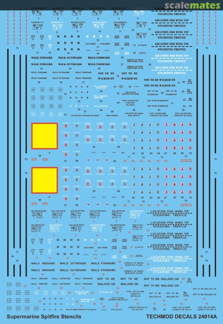 Boxart Spitfire Stencils 24014A Techmod Boxart Spitfire Stencils 24014A Techmod