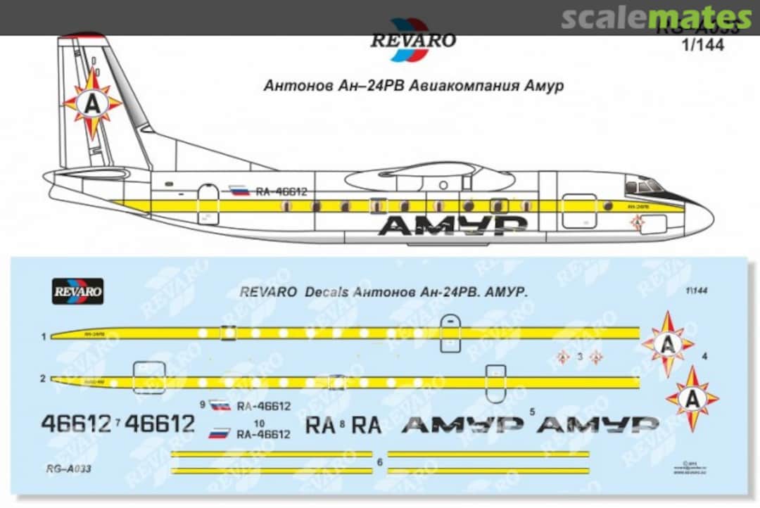 Boxart Antonov An-24 Amur RG-A033 Revaro Boxart Antonov An-24 Amur RG-A033 Revaro