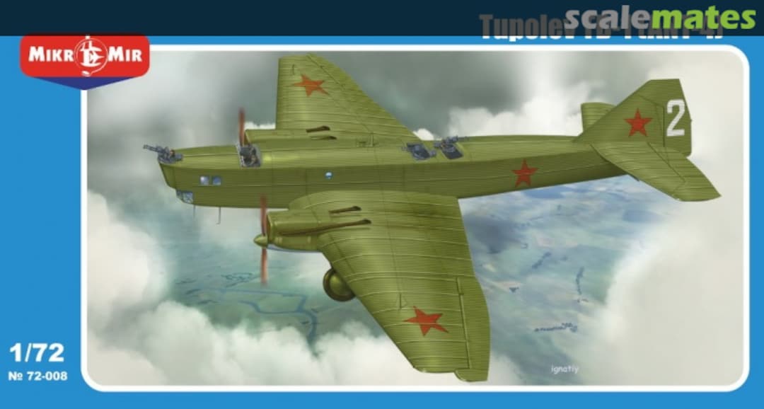 Boxart Tupolev TB-1 (ANT-4) 72-008 MikroMir Boxart Tupolev TB-1 (ANT-4) 72-008 MikroMir
