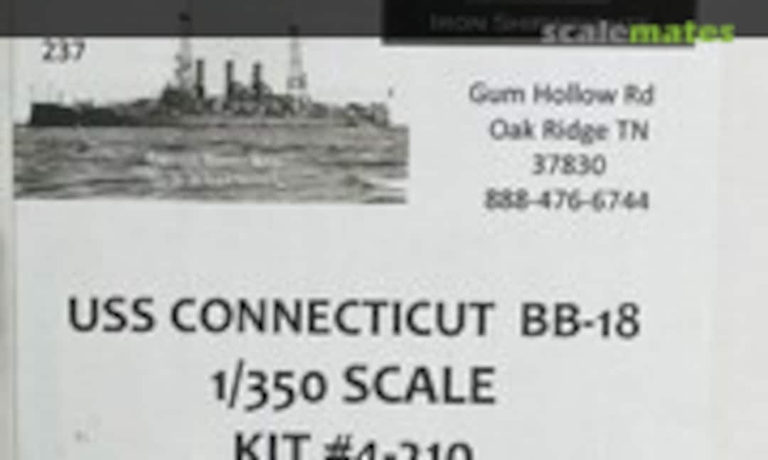 1:350 USS Connecticut BB-18 (Iron Shipwrights 4-210) 4-210
