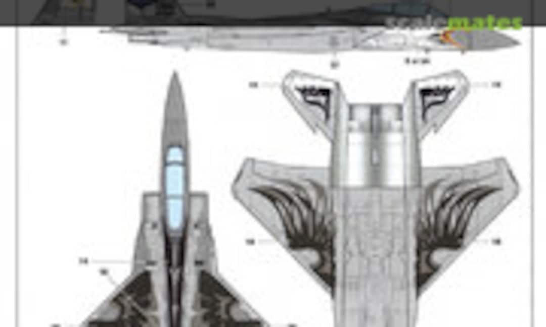 1:48 F-15C Eagle Oregon ANG 173rd FW (Warbird Decals 48035) 48035