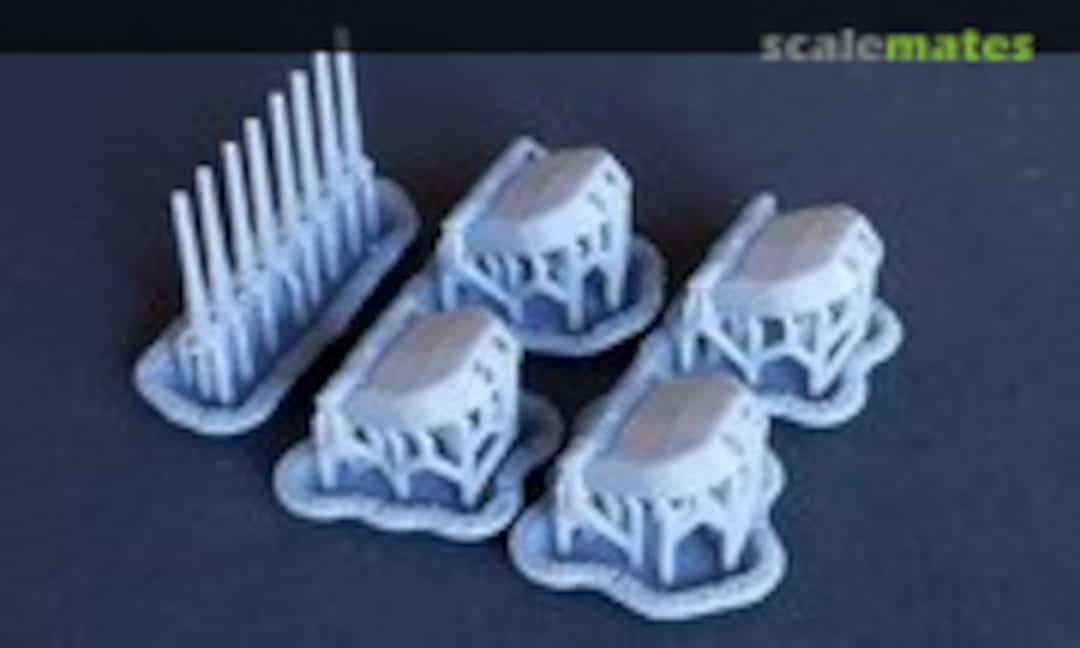 1:720 HMS Hood 15" Turrets (Model Monkey 720-Hood Turrets-4) 720-Hood Turrets-4