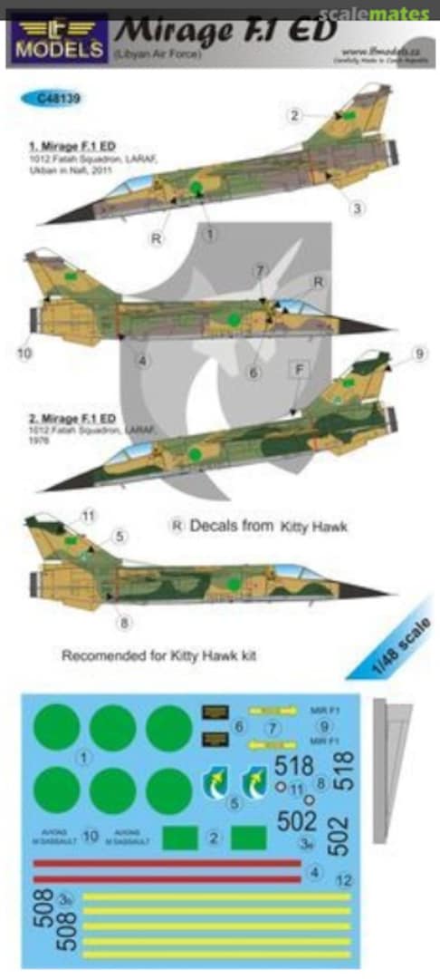 Boxart Dassault Mirage F.1 ED Libyan Air Force (KITTYH) C48139 LF Models Boxart Dassault Mirage F.1 ED Libyan Air Force (KITTYH) C48139 LF Models