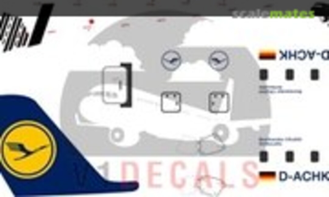 1:144 Lufthansa Regional Bombardier CRJ-200 (V1 Decals V1D0385-144) V1D0385-144