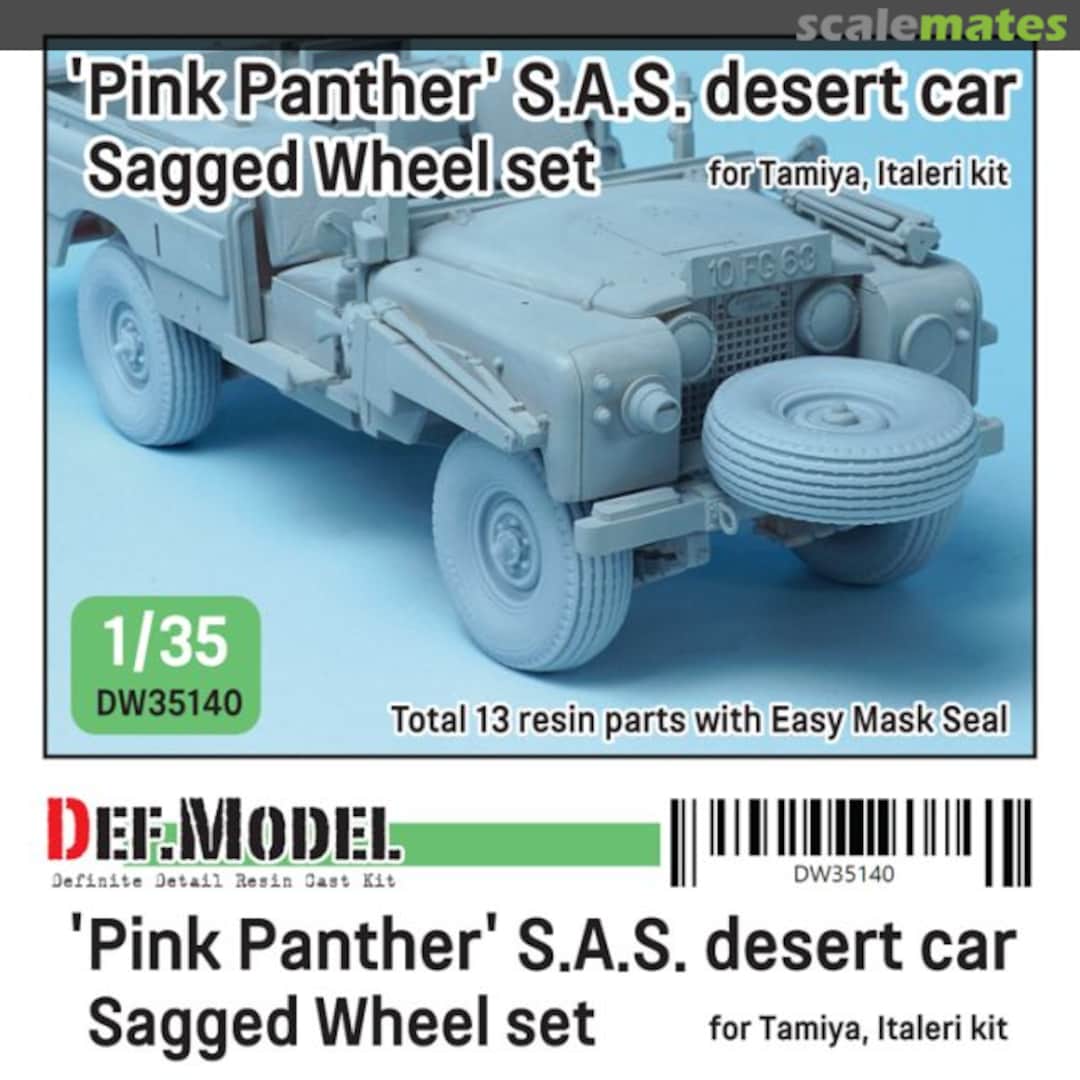 Boxart "Pink Panther" SAS Desert Car sagged wheel set DW35140 Def.Model Boxart "Pink Panther" SAS Desert Car sagged wheel set DW35140 Def.Model