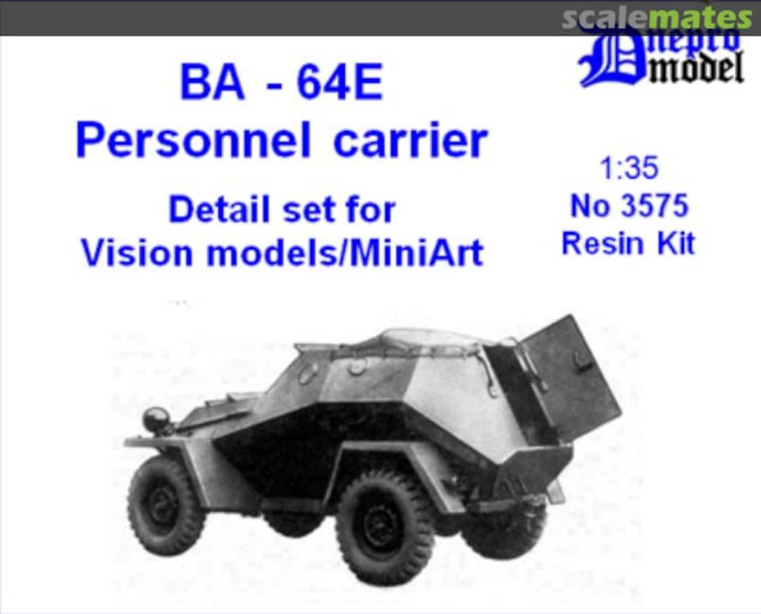 Boxart BA-64E Personnel carrier (for Vision models/ MiniArt) 3575 Dnepro Model Boxart BA-64E Personnel carrier (for Vision models/ MiniArt) 3575 Dnepro Model