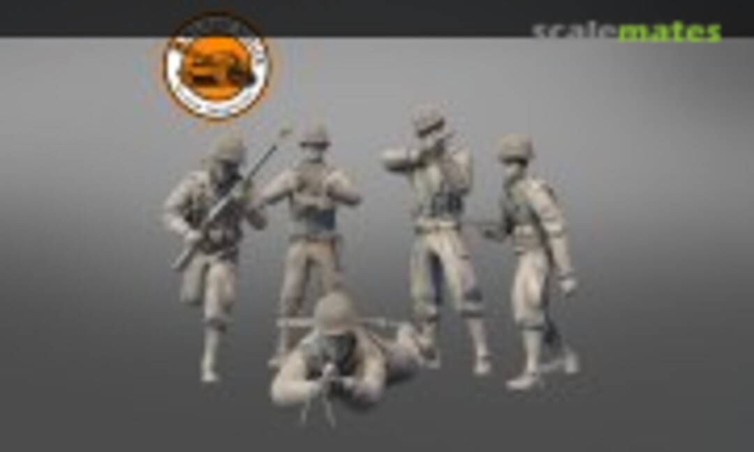1:72 Soldiers of the 4th Infantry Division United States World War 2 Set 1 (Military Scales PMI0260B) PMI0260B