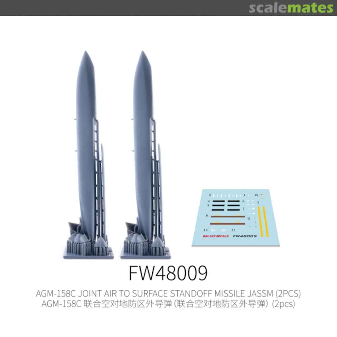 Boxart AGM-158C JOINT AIR TO SURFACE STANDOFF MISSILE JASSM FW48009 Galaxy Model