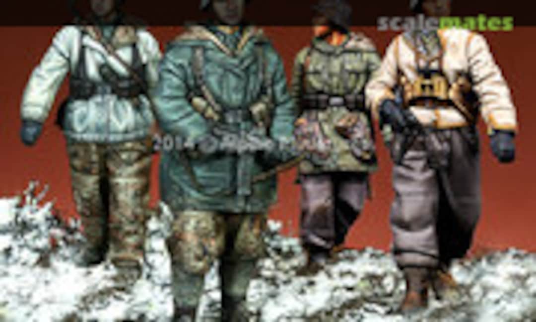 1:35 Winter Patrol - 4 Figure Set - Limited Edition (Alpine Miniatures S0003) S0003