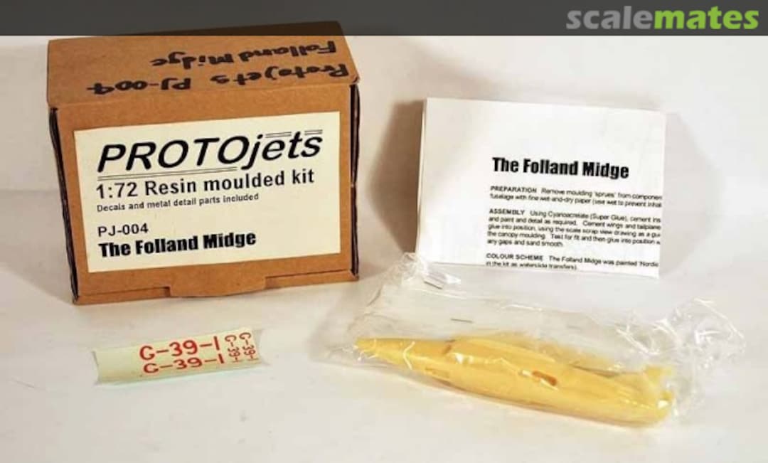 Contents Folland Midge PJ-004 PROTOjets