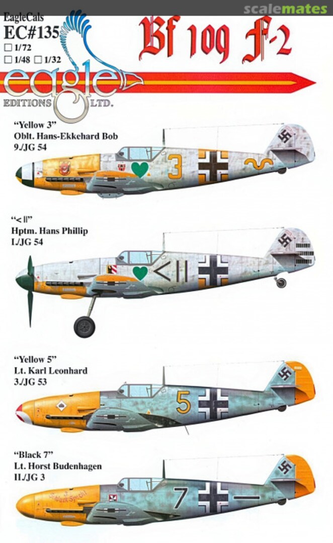Boxart Bf 109 F-2 EagleCals EC72-135 Eagle Editions Boxart Bf 109 F-2 EagleCals EC72-135 Eagle Editions