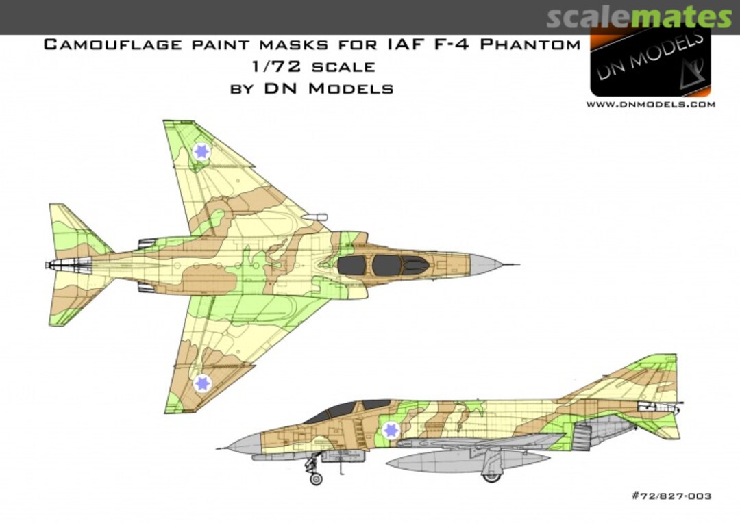 Boxart IAF F-4 Phantom (Camo paint masks) 1/72th 72/827-003 DN Models Boxart IAF F-4 Phantom (Camo paint masks) 1/72th 72/827-003 DN Models
