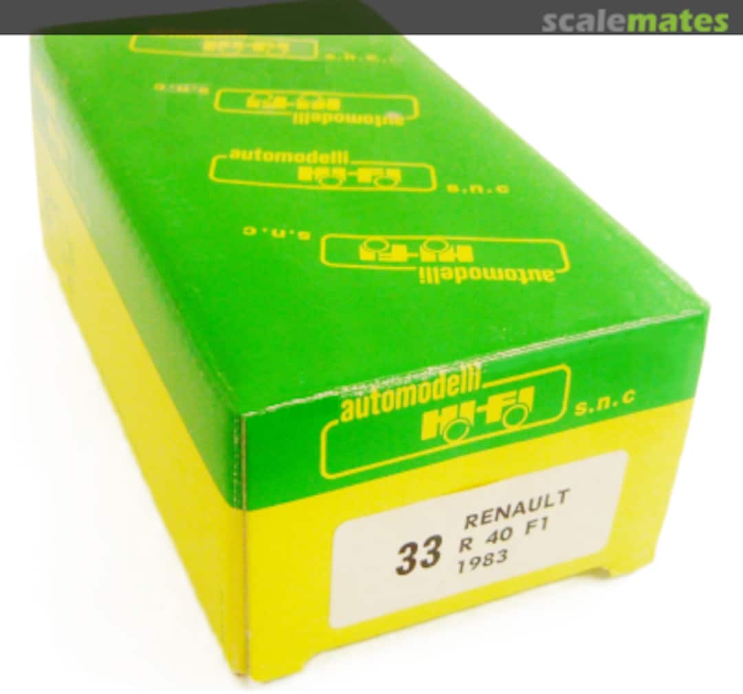 Boxart Renault RE 40 F1 33 Hi Fi Automodelli Boxart Renault RE 40 F1 33 Hi Fi Automodelli