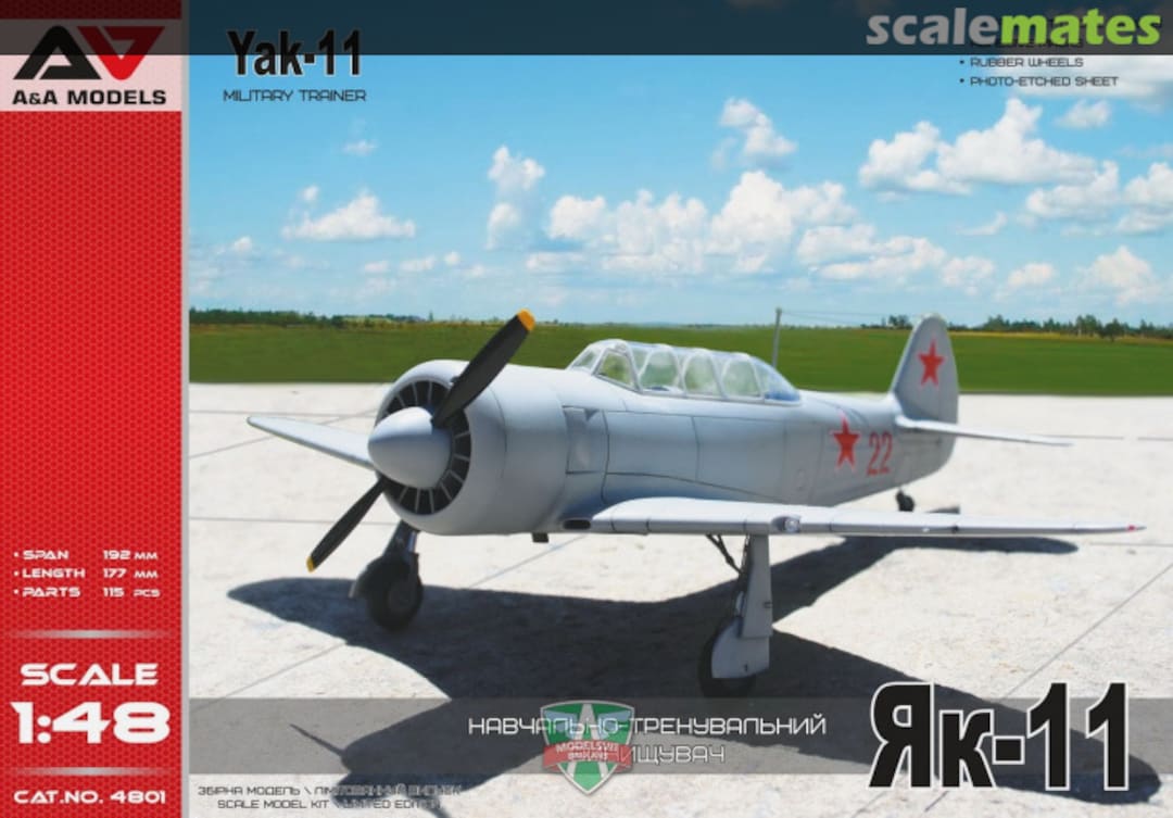 Boxart Yakovlev Yak-11 Military Trainer 4801 A&A Models