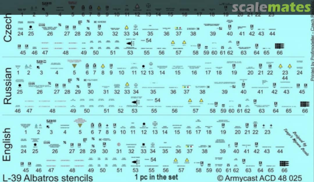 Boxart L-39C/ZO/ZA stencils ACD 48025 Armycast M&M Boxart L-39C/ZO/ZA stencils ACD 48025 Armycast M&M