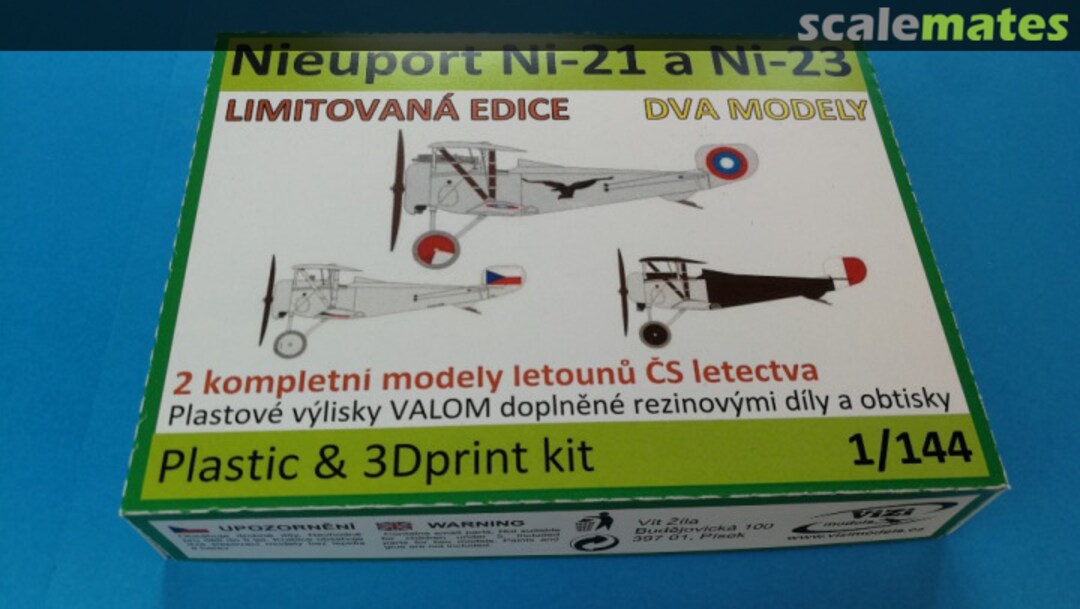 Boxart Nieuport Ni-21 and Ni-23 VZ44008 ViZi models Boxart Nieuport Ni-21 and Ni-23 VZ44008 ViZi models