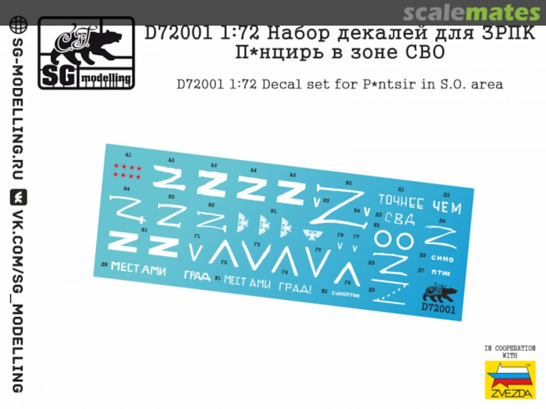 Boxart Decal Set for Pantsir in SVO D72001 SG-MODELLING Boxart Decal Set for Pantsir in SVO D72001 SG-MODELLING
