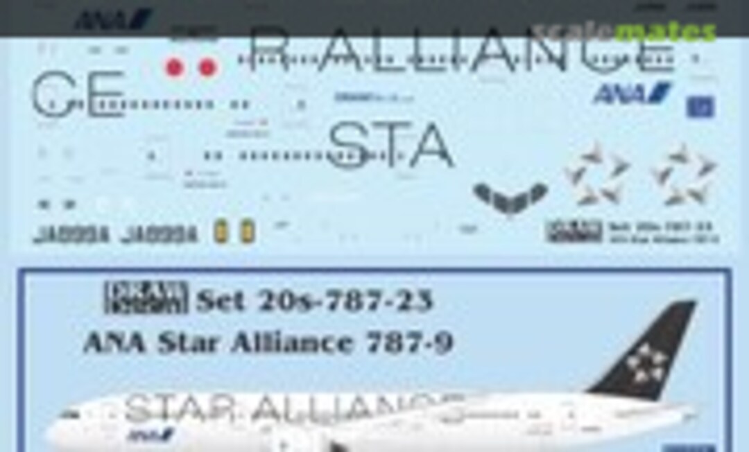 1:200 ANA Star Alliance 787-9 (Draw Decal 20-787-23) 20-787-23