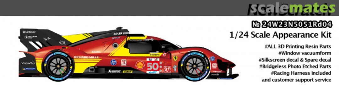 Boxart Ferrari 499P Hypercar WEC 2024 - 24h Le Mans 24W24N5051Rd04 NewScratch Boxart Ferrari 499P Hypercar WEC 2024 - 24h Le Mans 24W24N5051Rd04 NewScratch