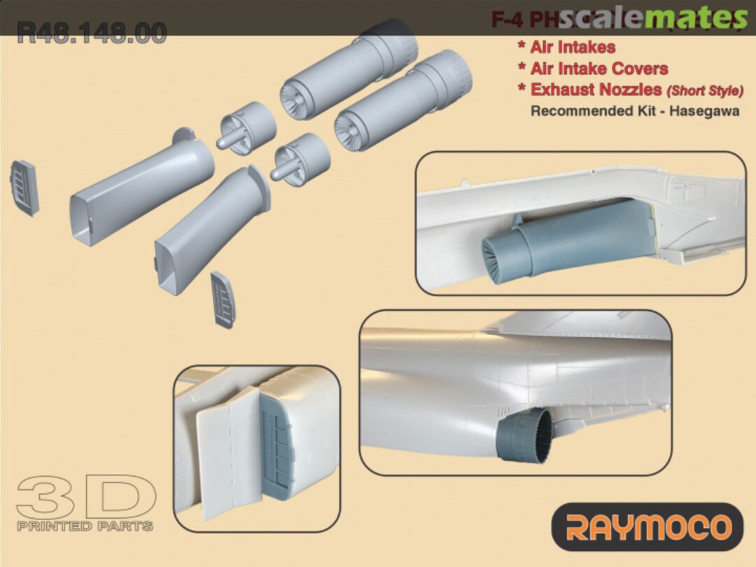 Boxart F-4 Air Intakes, covers, short style nozzles R48.148.00 Raymoco Boxart F-4 Air Intakes, covers, short style nozzles R48.148.00 Raymoco