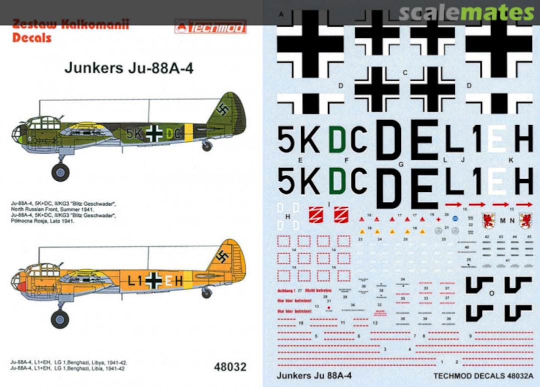 Boxart Junkers Ju 88A-4 48032 Techmod Boxart Junkers Ju 88A-4 48032 Techmod
