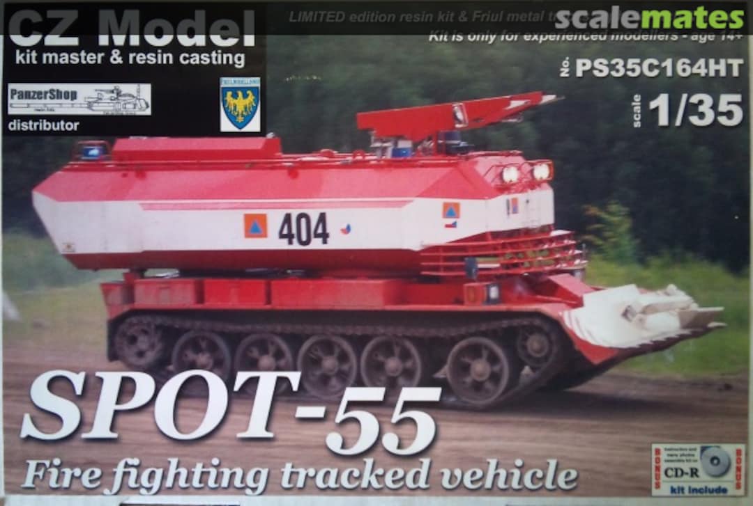 Boxart SPOT-55 fire fighting tracked vehicle PS35C164HT PanzerShop Boxart SPOT-55 fire fighting tracked vehicle PS35C164HT PanzerShop