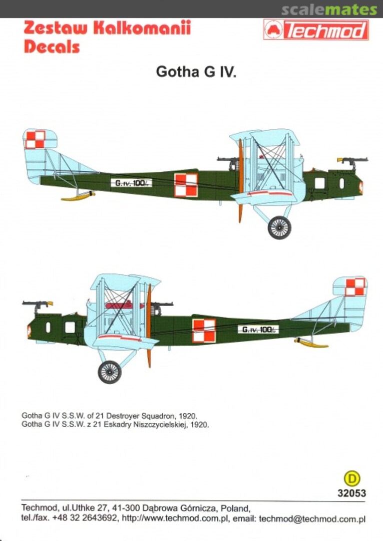 Boxart Gotha G IV 32053 Techmod Boxart Gotha G IV 32053 Techmod