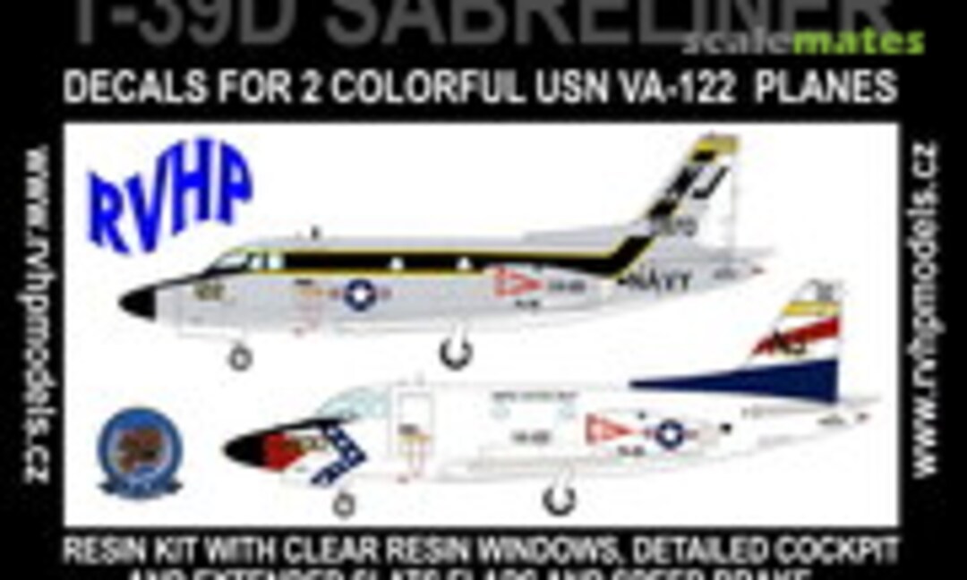 T-39D Sabreliner [US Navy VA-122] (2 Type Decal) (Plastic model) (RVHP 72074)