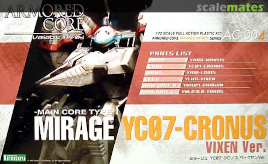 Boxart Main Core Type Mirage YC07-Cronus Vixen Ver. VI06 Kotobukiya Boxart Main Core Type Mirage YC07-Cronus Vixen Ver. VI06 Kotobukiya