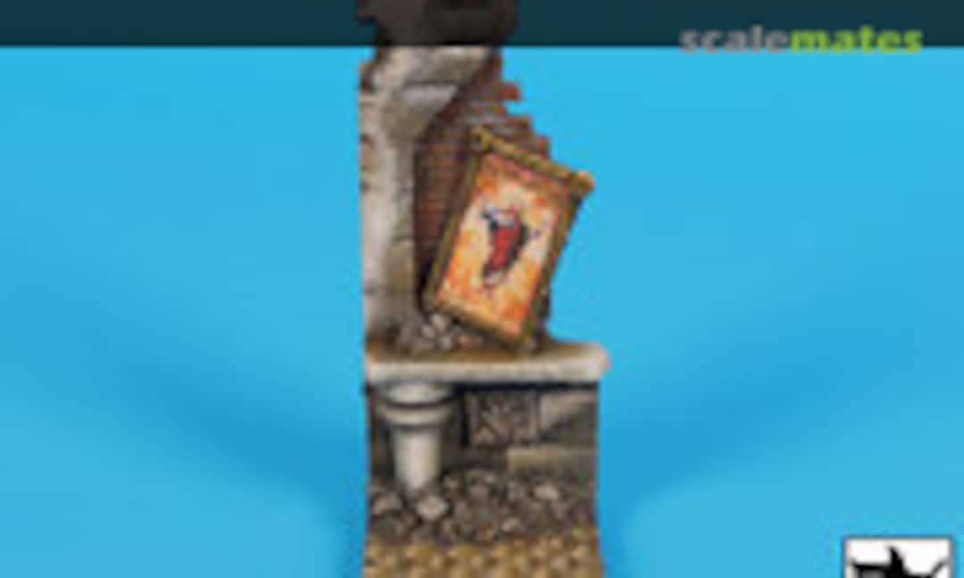 1:35 Ruined house with painting base (50x50mm) (Black Dog D35090) D35090