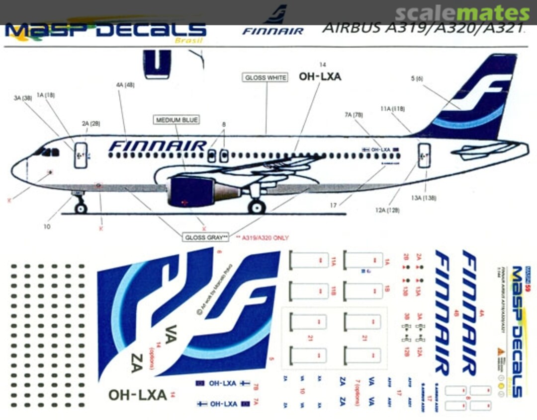 Boxart Airbus A319-112, A320-214, A321-211 MASP44-059 MASP Decals Boxart Airbus A319-112, A320-214, A321-211 MASP44-059 MASP Decals