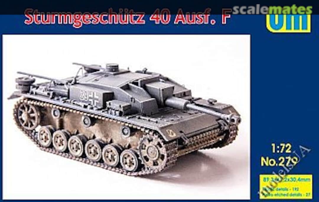 Boxart Sd.Kfz. 142/1 Sturmgeschütz III Ausf. F 279 UM Boxart Sd.Kfz. 142/1 Sturmgeschütz III Ausf. F 279 UM