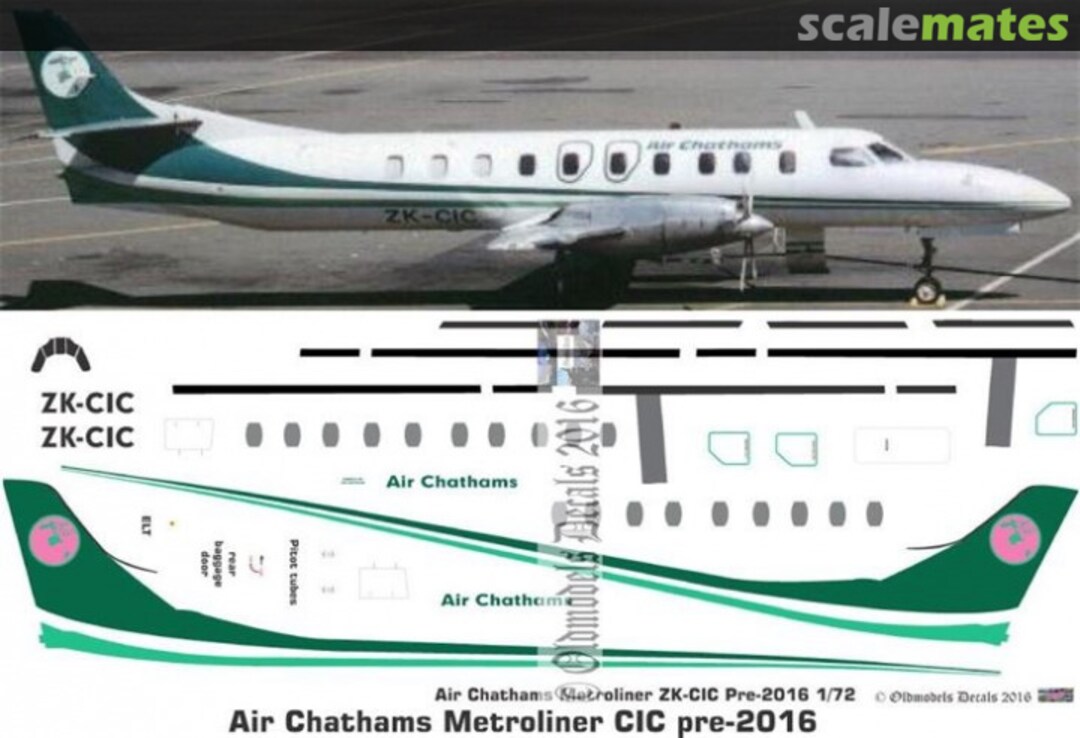 Boxart Air Chathams Metroliner ZK-CIC pre 2016 OMD0511 Oldmodels Decals Boxart Air Chathams Metroliner ZK-CIC pre 2016 OMD0511 Oldmodels Decals