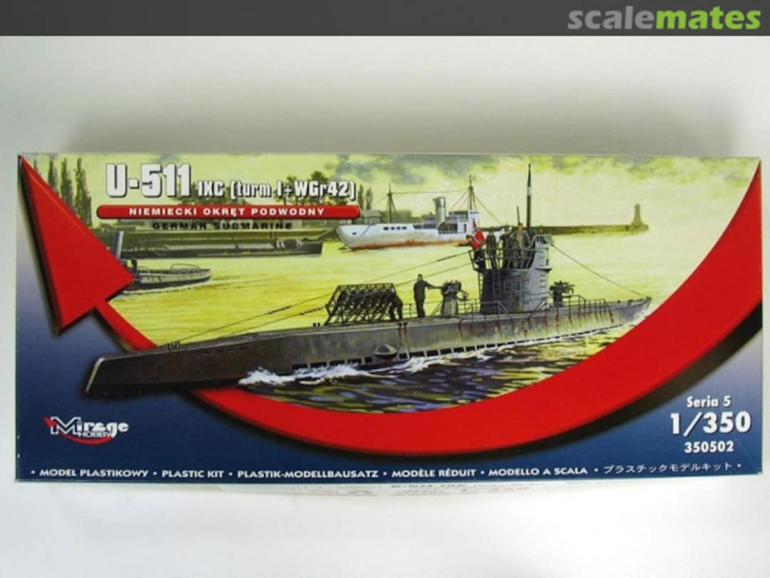 Boxart U-511 - Type IX C 350502 Mirage Hobby