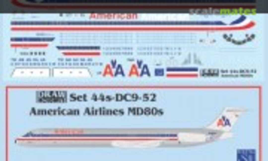 1:144 American Airlines MD80s (Draw Decal 44-DC9-52) 44-DC9-52