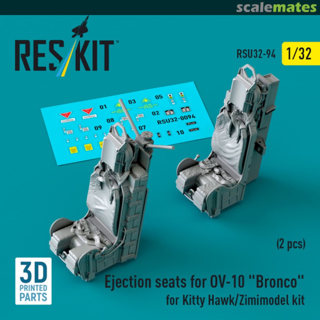 Boxart Ejection seats for OV-10 Bronco (2 pcs) (3D Printed) RSU32-0094 ResKit Boxart Ejection seats for OV-10 Bronco (2 pcs) (3D Printed) RSU32-0094 ResKit