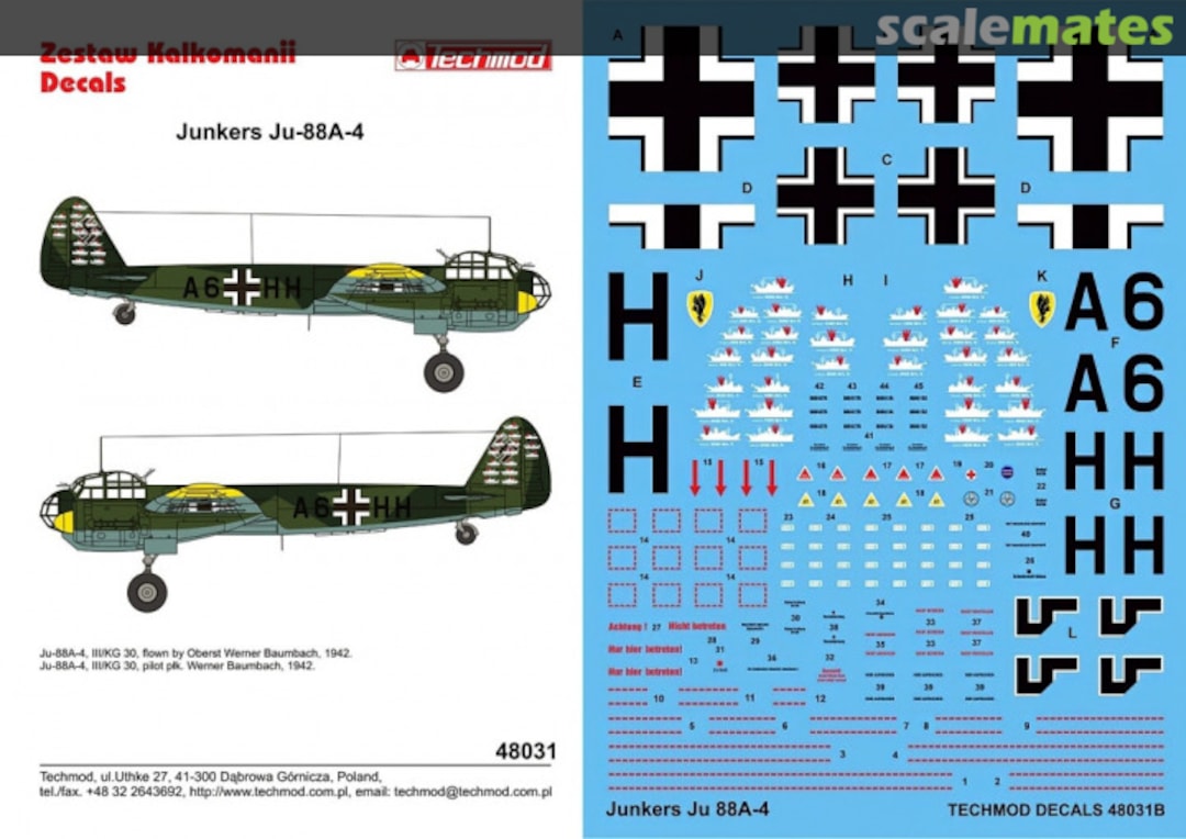 Boxart Junkers Ju 88A-4 48031 Techmod Boxart Junkers Ju 88A-4 48031 Techmod
