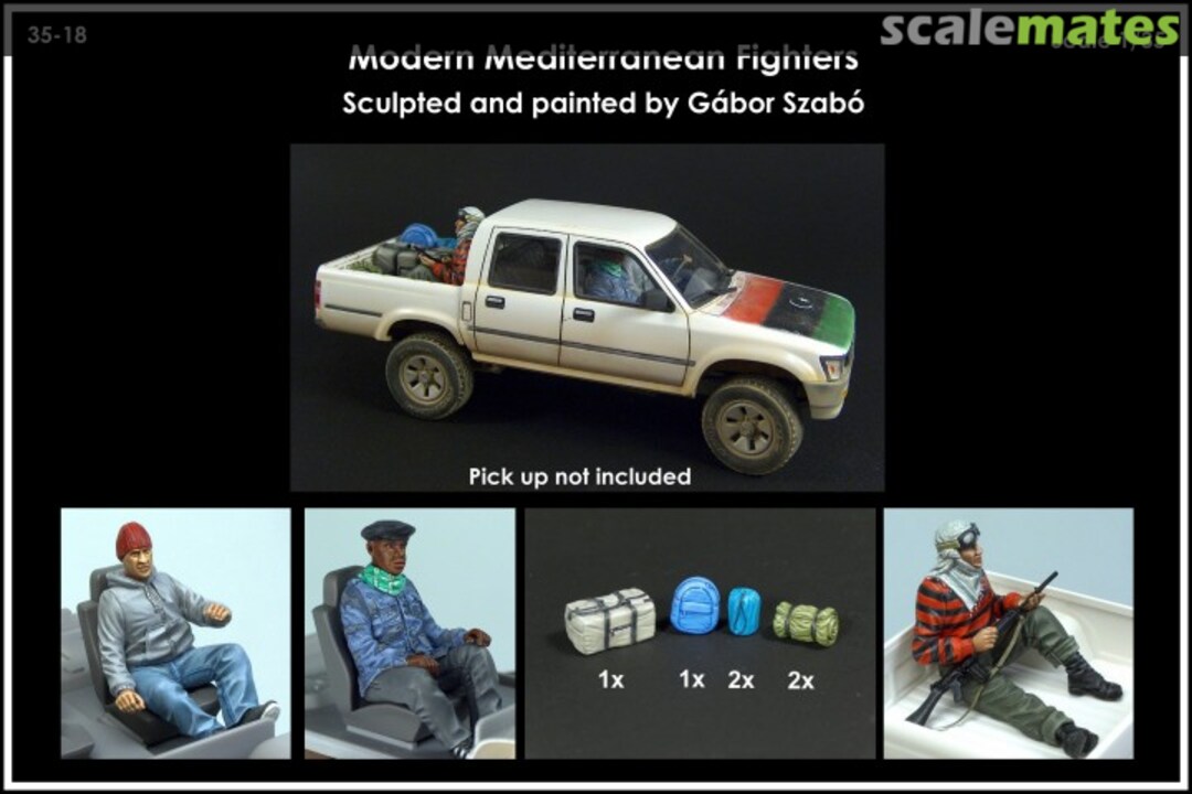 Boxart Modern Mediterranean Fighters ( 3 Figures ) 35-18 Black Army Modells Boxart Modern Mediterranean Fighters ( 3 Figures ) 35-18 Black Army Modells