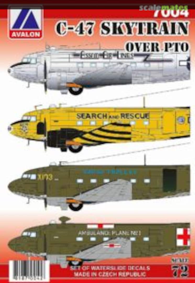 Boxart C-47 Skytrain Over CBI & PTO 7004 Avalon Decals Boxart C-47 Skytrain Over CBI & PTO 7004 Avalon Decals