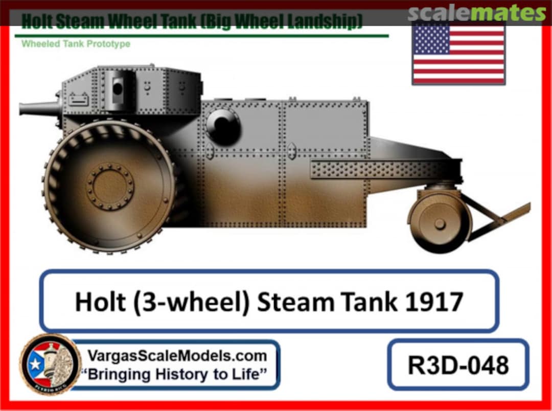 Boxart Holt 3-Wheel Steam Tank 1917 R3D-35-048 Vargas Scale Models Boxart Holt 3-Wheel Steam Tank 1917 R3D-35-048 Vargas Scale Models