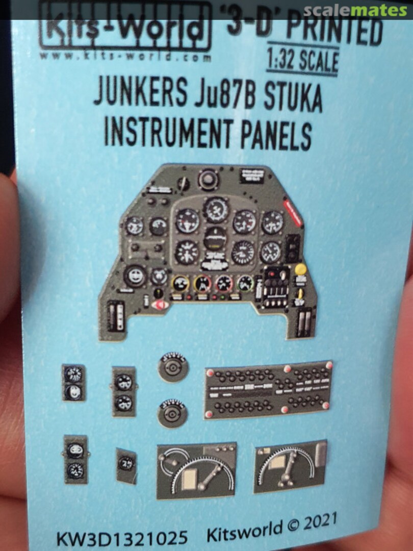 Boxart Junkers Ju-87B 'Stuka' 3D Full colour Instrument Panel KW3D1321025 Kits-World Boxart Junkers Ju-87B 'Stuka' 3D Full colour Instrument Panel KW3D1321025 Kits-World