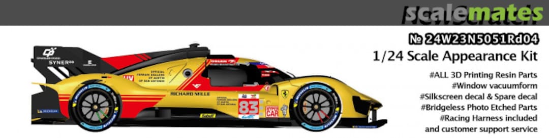 Boxart Ferrari 499P Hypercar WEC 2024 - 24h Le Mans 24W24N83Rd04 NewScratch Boxart Ferrari 499P Hypercar WEC 2024 - 24h Le Mans 24W24N83Rd04 NewScratch