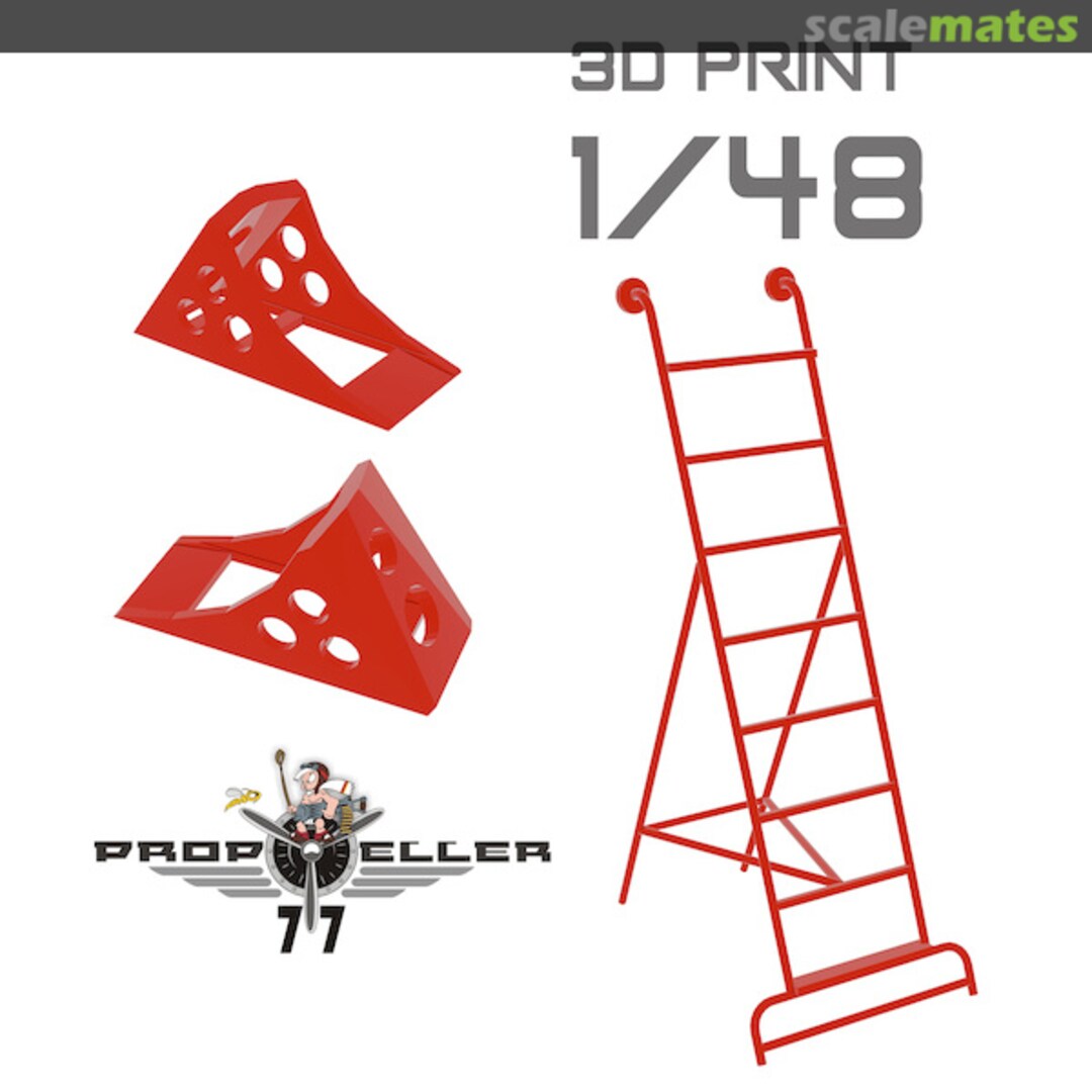 Boxart Mikoyan MiG21 Ladder with Wheel Chocks PRP703 77 Propeller Boxart Mikoyan MiG21 Ladder with Wheel Chocks PRP703 77 Propeller